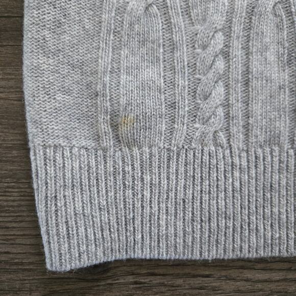 Banana Republic Cable Knit Sweater Dress Light Gray Size M - Picture 10 of 10